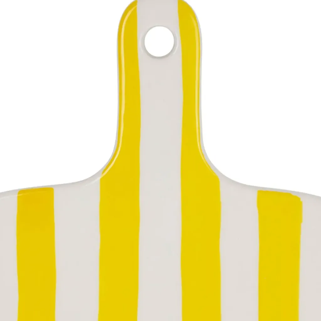 Fabrique de Styles Planche à découper en porcelaine rayée et blanc 28x18cm - Artist* Planches À Découper