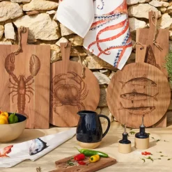 Fabrique de Styles Planche à découper poisson en acacia 50x40cm - Dalbert* Planches À Découper