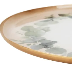 Fabrique de Styles Plateau en fer rond eucalyptus d35cm* Plateaux