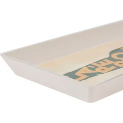 Fabrique de Styles Plateau en tissu synthétique beige et vert 26x11cm - Copains D'Abord* Plateaux