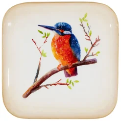 Fabrique de Styles Plateau martin pécheur en fer 16x16cm* Plateaux