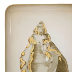 Fabrique de Styles Plateau rectangulaire en fer et doré - borddemer* Plateaux