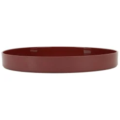 Fabrique de Styles Plateau rond rouge et jaune d33cm - Bistrot Des Amis* Plateaux