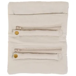 Fabrique de Styles Pochette à bijoux de voyage creme oeil en velours coton 20x24cm* Pochettes Et Housses