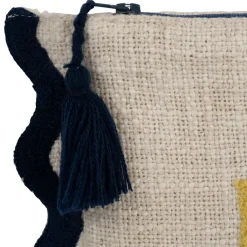 Fabrique de Styles Pochette brodée bisou en coton jaune et bleu - Lumi* Pochettes Et Housses