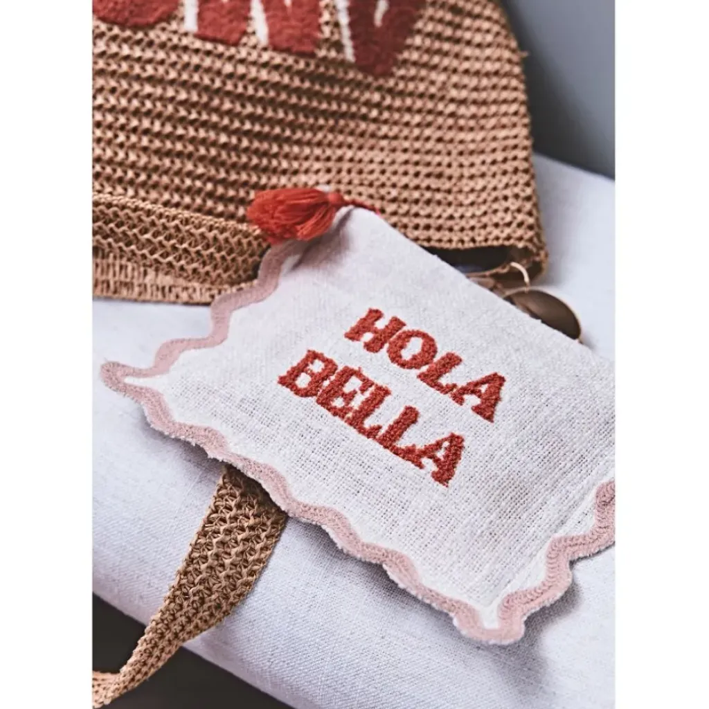 Fabrique de Styles Pochette brodée hola Bella en coton - Lumi* Pochettes Et Housses