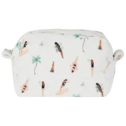 Fabrique de Styles Pochette en coton émeraude et corail - Palma* Pochettes Et Housses