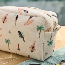 Fabrique de Styles Pochette en coton émeraude et corail - Palma* Pochettes Et Housses