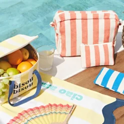 Fabrique de Styles Pochette en coton rayée et blanc - Palma* Pochettes Et Housses