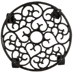 Fabrique de Styles Porte plante 4 roues en fonte d31.5cm - Rhodonea* Cache-pots Et Supports