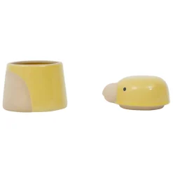 Fabrique de Styles Pot oiseau avec couvercle en grès - Calao* Pots Et Bocaux