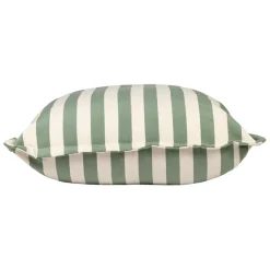 Fabrique de Styles Pouf d'extérieur en tissu rayé et écru 95x95cm - Sola*Enfant Jardin