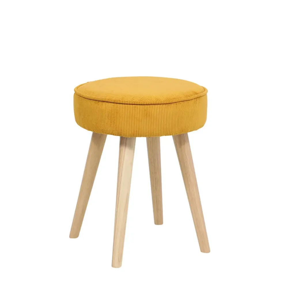 Fabrique de Styles Pouf en velours côtelé - Popy* Poufs Et Tabourets