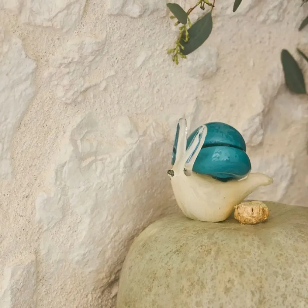 Fabrique de Styles Presse-papier escargot en verre et sable* Petits Objets Déco