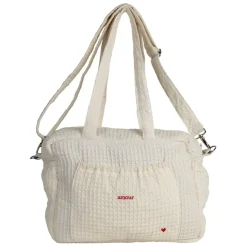 Fabrique de Styles Sac amour en coton écru et rouge - Famille* Sacs Et Cabas