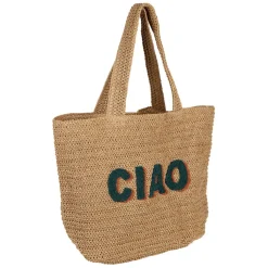 Fabrique de Styles Sac brodé "ciao" en corde de papier et émeraude - Lumi* Sacs Et Cabas