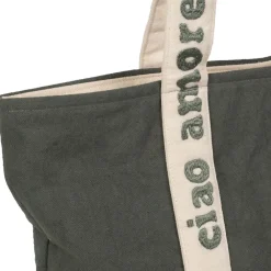 Fabrique de Styles Sac ciao amore en coton émeraude - Vencia* Sacs Et Cabas