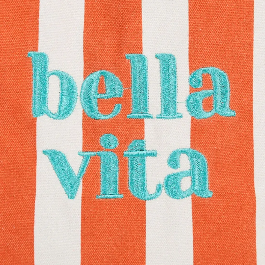 Fabrique de Styles Sac tote bag en tissu corail et émeraude - Palma* Sacs Et Cabas