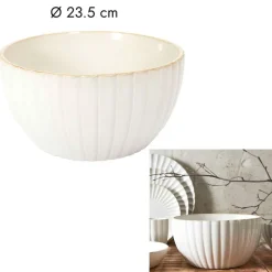 Fabrique de Styles Saladier en céramique d23.6cm - Vlora* Plats Et Saladiers