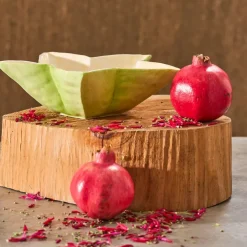 Fabrique de Styles Saladier étoile de mer en dolomite vert et jaune d28cm* Plats Et Saladiers