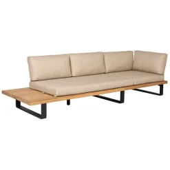 Fabrique de Styles Salon de jardin d'angle en bois 5 places beige - Feros*Enfant Salons De Jardin|Jardin