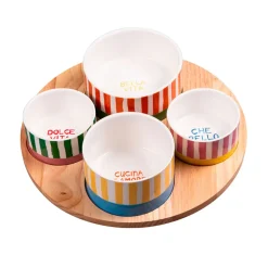 Fabrique de Styles Service apéritif 4 coupelles en porcelaine - Dolce Vita* Bols Et Coupelles