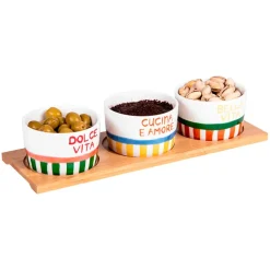 Fabrique de Styles Service apéritif 3 coupelles en porcelaine - Dolce Vita* Bols Et Coupelles