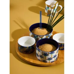 Fabrique de Styles Service apéritif 4 pièces en porcelaine et bambou palmier - Mocoa* Bols Et Coupelles