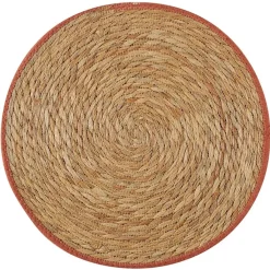 Fabrique de Styles Set de table tressé en jonc de mer liseré terracotta d38cm* Sets De Table