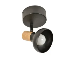 Fabrique de Styles Spot 1 lumière en métal et effet bois - Alvar* Suspensions