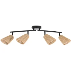 Fabrique de Styles Spot 4 lumières en raphia L60cm - Playa* Suspensions