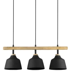 Fabrique de Styles Suspension 3 feux en fer et manguier h121cm mat - ferese* Suspensions