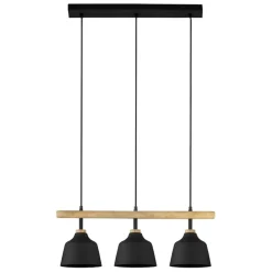 Fabrique de Styles Suspension 3 feux en fer et manguier h121cm mat - ferese* Suspensions