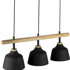 Fabrique de Styles Suspension 3 feux en fer et manguier h121cm mat - ferese* Suspensions