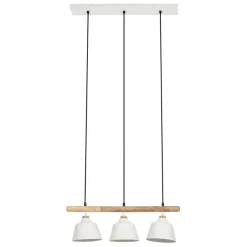 Fabrique de Styles Suspension 3 lampes en fer et manguier L66cm - Ferese* Suspensions