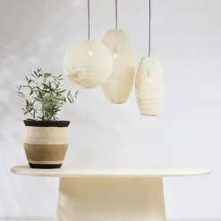 Fabrique de Styles Suspension en jute et fer écru d25cm - Ramille* Suspensions