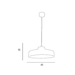 Fabrique de Styles Suspension en métal noir d41cm - Indus* Suspensions