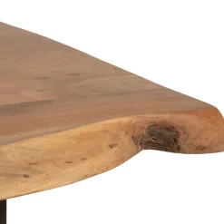 Fabrique de Styles Table à manger en acacia massif et pieds en fer noir 200x100cm - Factory* Table De Salle À Manger