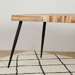 Fabrique de Styles Table à manger en teck recyclé et métal 150x75cm - Wally* Table De Salle À Manger