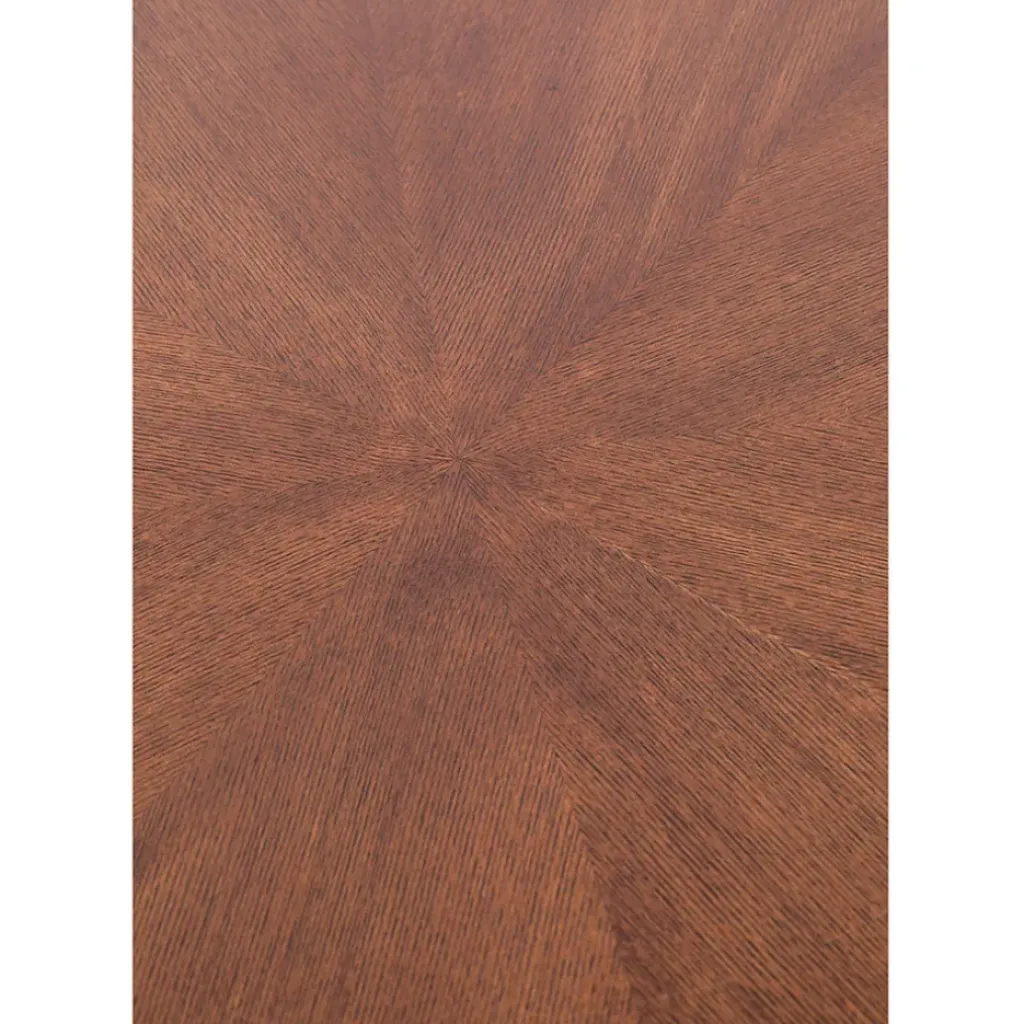 Fabrique de Styles Table à manger ronde en noyer plaqué et métal doré d91cm - Denise* Table De Salle À Manger