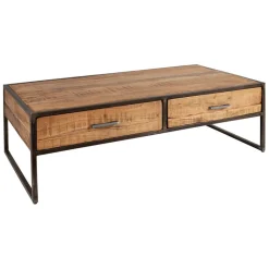 Fabrique de Styles Table basse en acacia et fer noir 120x60cm - Factory* Table Basses
