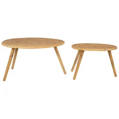Fabrique de Styles Table basse gigogne (lot de 2) en rotin - Tamba* Table Basses
