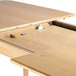 Fabrique de Styles Table de repas avec allonge intégrée en chene naturel 180(+50)x100xh76cm - Sublime* Table De Salle À Manger