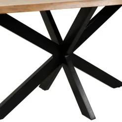 Fabrique de Styles Table de repas en acacia et pieds en fer noir 180x90cm - Brooklyn* Table De Salle À Manger