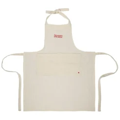 Fabrique de Styles Tablier en coton écru et rouge - Famille* Torchons, Tabliers Et Maniques
