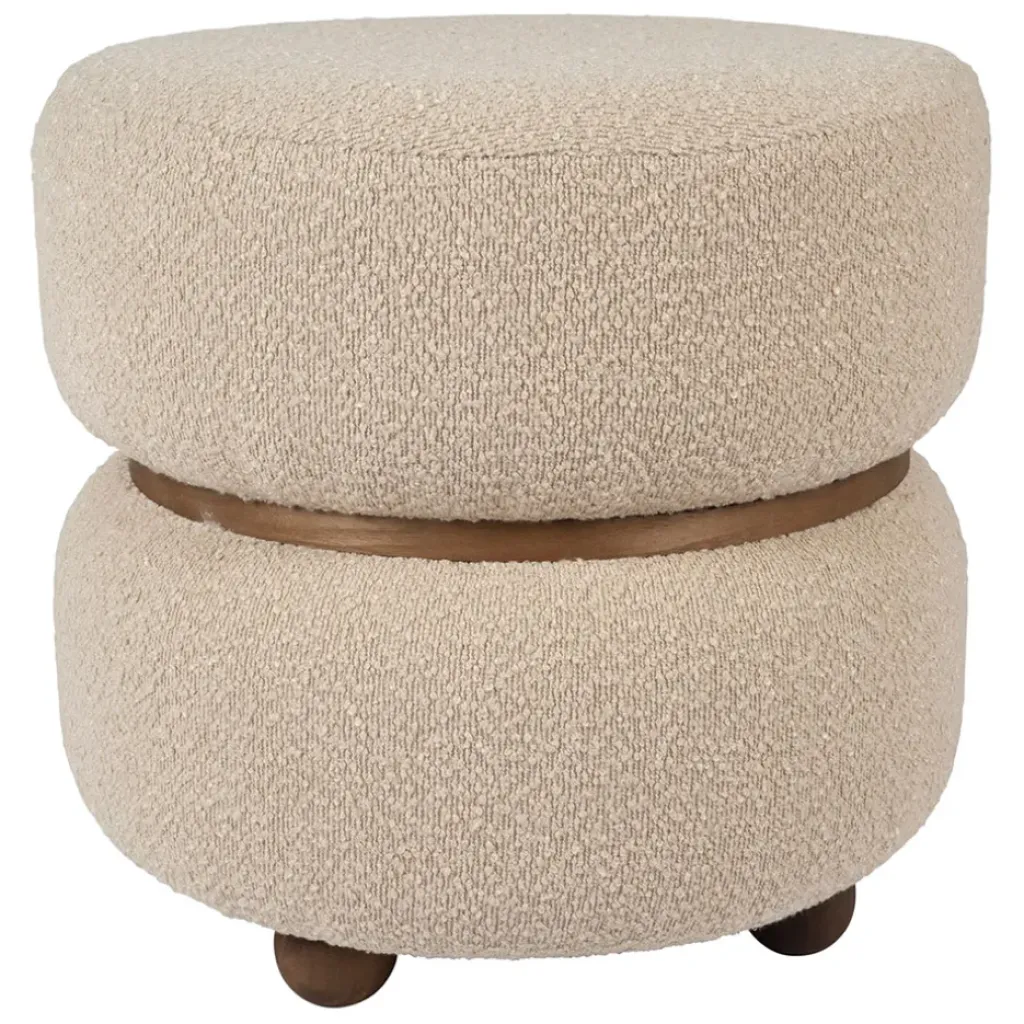 Fabrique de Styles Tabouret en tissu et pin - Alpinia* Poufs Et Tabourets