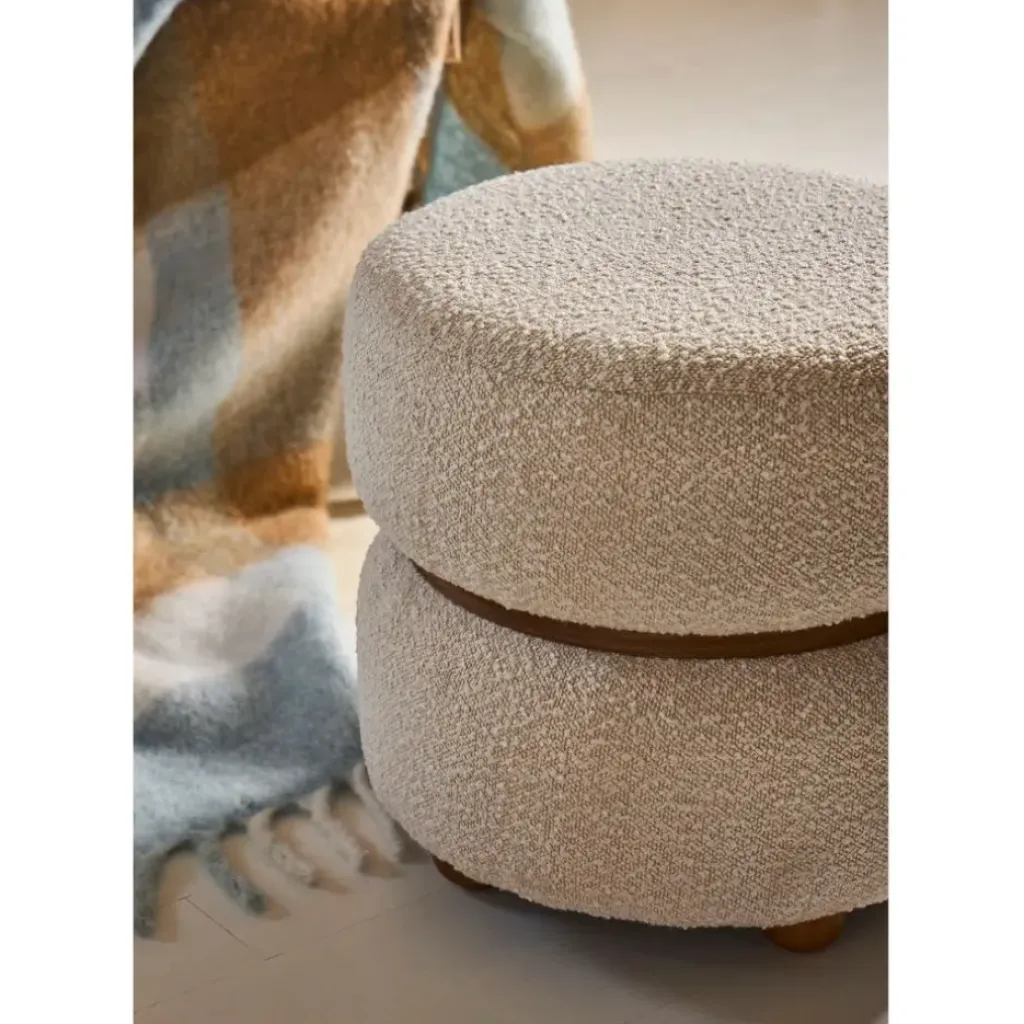 Fabrique de Styles Tabouret en tissu et pin - Alpinia* Poufs Et Tabourets
