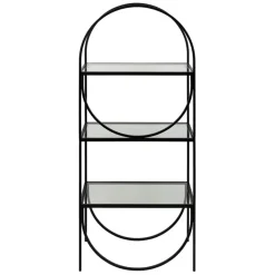 Fabrique de Styles Étagère 3 niveaux en verre et fer h120cm - Lernet* Bibliothèques Et Étagères