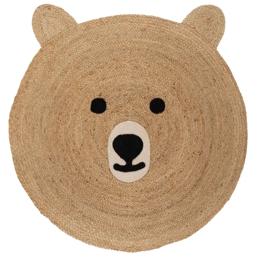 Fabrique de Styles Tapis en jute et coton ours 100x108cm - Sweetdream* Tapis
