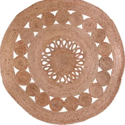 Fabrique de Styles Tapis rond en jute ajoure d90cm* Tapis